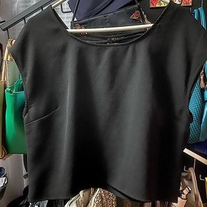 Express black crop top